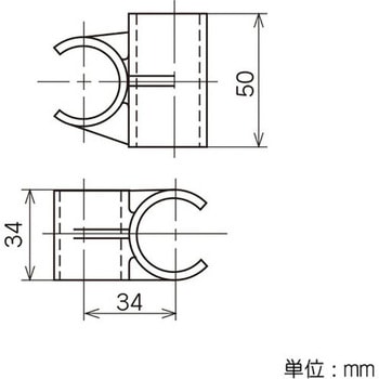 イレクター Φ28パイプ グレー用プラスチックジョイント 矢崎化工