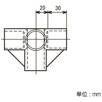 J-15D GR イレクター Φ28パイプ グレー用プラスチックジョイント 1個