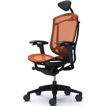 コンテッサセコンダ、可動肘、可動ヘッド、座メッシュ、ハンガー無、ランバー付、ブラックB、ブラック、脚ブラック、ウレタン オカムラ(岡村製作所)
