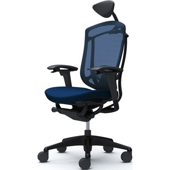 コンテッサセコンダ、可動肘、可動ヘッド、座クッション、ハンガー無、ランバー付、ブラックB、ブラック、脚ブラック、ウレタン オカムラ(岡村製作所)