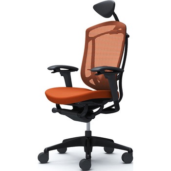 コンテッサセコンダ、可動肘、可動ヘッド、座クッション、ハンガー無、ランバー付、ブラックB、ブラック、脚ブラック、ウレタン オカムラ(岡村製作所)