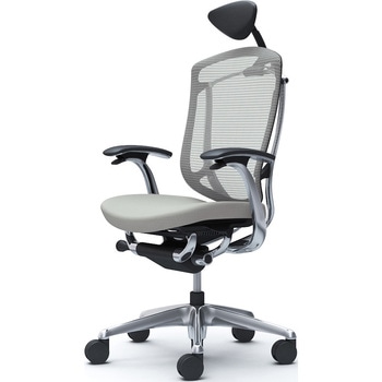 コンテッサセコンダ，固定肘，座クッション，小型ヘッド5本脚，ポリッシュ，ブラック，ランバー無ハンガー無 オカムラ(岡村製作所)