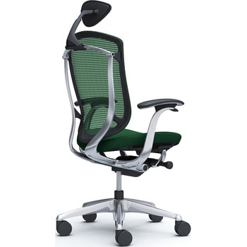 コンテッサセコンダ，固定肘，座クッション，小型ヘッド5本脚，ポリッシュ，ブラック，ランバー無ハンガー無 オカムラ(岡村製作所)