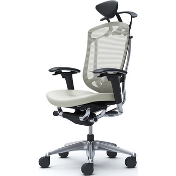 コンテッサセコンダ、可動肘、可動ヘッド、座革、ハンガー付、ランバー付、ブラックB、ポリッシュ、脚ポリッシュ、ウレタン - オカムラ(岡村製作所)