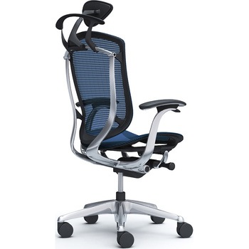 コンテッサセコンダ、固定肘、可動ヘッド、座メッシュ、ハンガー付、ランバー無、ブラックB、ポリッシュ、脚ポリッシュ、ウレタン オカムラ(岡村製作所)