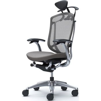 コンテッサセコンダ、固定肘、可動ヘッド、座クッション、ハンガー付、ランバー無、ブラックB、ポリッシュ、脚ポリッシュ、ウレタン オカムラ(岡村製作所)