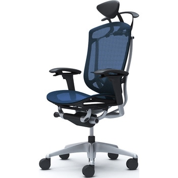 コンテッサセコンダ、可動肘、可動ヘッド、座メッシュ、ハンガー付、ランバー付、ブラックB、シルバー、脚シルバー、ウレタン - オカムラ(岡村製作所)