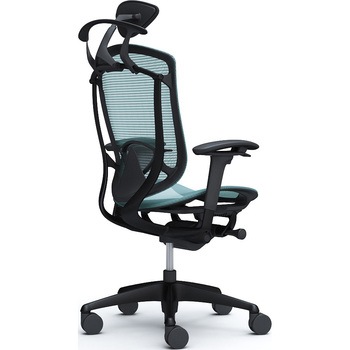 コンテッサセコンダ、可動肘、可動ヘッド、座メッシュ、ハンガー付、ランバー付、ブラックB、ブラック、脚ブラック、ウレタン オカムラ(岡村製作所)
