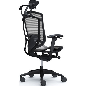 コンテッサセコンダ、可動肘、可動ヘッド、座メッシュ、ハンガー付、ランバー付、ブラックB、ブラック、脚ブラック、ウレタン オカムラ(岡村製作所)