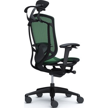 コンテッサセコンダ、可動肘、可動ヘッド、座メッシュ、ハンガー付、ランバー付、ブラックB、ブラック、脚ブラック、ウレタン オカムラ(岡村製作所)