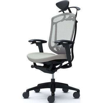 コンテッサセコンダ、可動肘、可動ヘッド、座クッション、ハンガー付、ランバー付、ブラックB、ブラック、脚ブラック、ウレタン - オカムラ(岡村製作所)