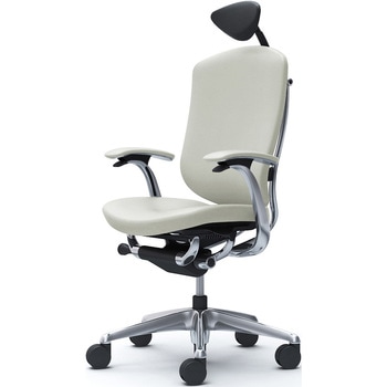 コンテッサセコンダ，固定肘，背座総革，小型ヘッド5本脚，ポリッシュ，ブラック，ランバー無ハンガー無 オカムラ(岡村製作所)