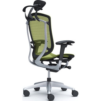 コンテッサセコンダ、可動肘、可動ヘッド、座メッシュ、ハンガー付、ランバー無、ブラックB、シルバー、脚シルバー、ウレタン オカムラ(岡村製作所)