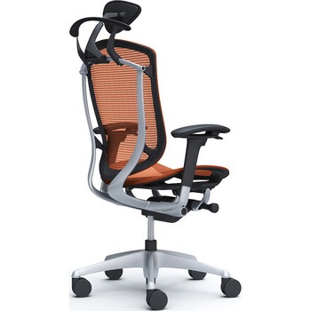 コンテッサセコンダ、可動肘、可動ヘッド、座メッシュ、ハンガー付、ランバー無、ブラックB、シルバー、脚シルバー、ウレタン オカムラ(岡村製作所)