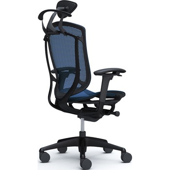 コンテッサセコンダ、可動肘、可動ヘッド、座メッシュ、ハンガー付、ランバー無、ブラックB、ブラック、脚ブラック、ウレタン オカムラ(岡村製作所)