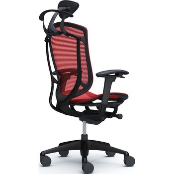 コンテッサセコンダ、可動肘、可動ヘッド、座メッシュ、ハンガー付、ランバー無、ブラックB、ブラック、脚ブラック、ウレタン オカムラ(岡村製作所)