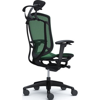 コンテッサセコンダ、可動肘、可動ヘッド、座メッシュ、ハンガー付、ランバー無、ブラックB、ブラック、脚ブラック、ウレタン オカムラ(岡村製作所)