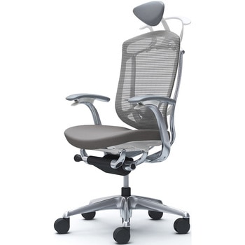 コンテッサセコンダ，固定肘，座クッション，小型ヘッド5本脚，ポリッシュ，ホワイト，ランバー付ハンガー付 オカムラ(岡村製作所)