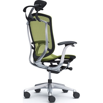 コンテッサセコンダ，固定肘，座メッシュ，小型ヘッド5本脚，ポリッシュ，ブラック，ランバー無ハンガー付 オカムラ(岡村製作所)