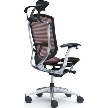 コンテッサセコンダ，固定肘，座メッシュ，小型ヘッド5本脚，ポリッシュ，ブラック，ランバー無ハンガー付 オカムラ(岡村製作所)