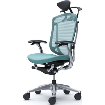 コンテッサセコンダ，固定肘，座クッション，小型ヘッド5本脚，ポリッシュ，ブラック，ランバー無ハンガー付 オカムラ(岡村製作所)