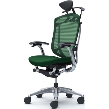 コンテッサセコンダ，固定肘，座クッション，小型ヘッド5本脚，ポリッシュ，ブラック，ランバー無ハンガー付 オカムラ(岡村製作所)