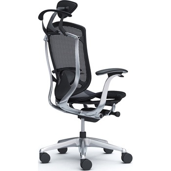 コンテッサセコンダ、固定肘、可動ヘッド、座メッシュ、ハンガー付、ランバー付、ブラックB、ポリッシュ、脚ポリッシュ、ウレタン - オカムラ(岡村製作所)