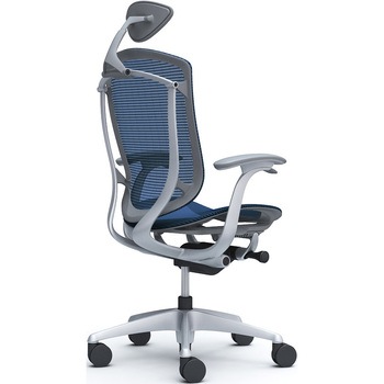 コンテッサセコンダ、固定肘、可動ヘッド、座メッシュ、ハンガー無、ランバー無、グレーB、シルバー、脚シルバー、ウレタン - オカムラ(岡村製作所)