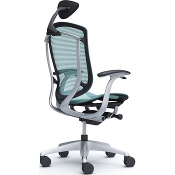 コンテッサセコンダ、固定肘、可動ヘッド、座メッシュ、ハンガー無、ランバー無、ブラックB、シルバー、脚シルバー、ウレタン オカムラ(岡村製作所)