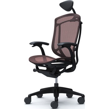 コンテッサセコンダ、固定肘、可動ヘッド、座メッシュ、ハンガー無、ランバー無、ブラックB、ブラック、脚ブラック、ウレタン オカムラ(岡村製作所)