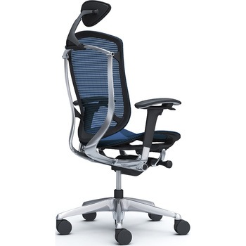 コンテッサセコンダ、可動肘、可動ヘッド、座メッシュ、ハンガー無、ランバー無、ブラックB、ポリッシュ、脚ポリッシュ、ウレタン オカムラ(岡村製作所)