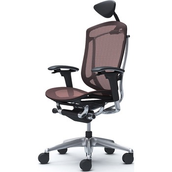 コンテッサセコンダ、可動肘、可動ヘッド、座メッシュ、ハンガー無、ランバー無、ブラックB、ポリッシュ、脚ポリッシュ、ウレタン オカムラ(岡村製作所)