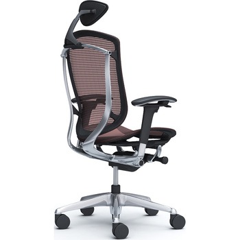 コンテッサセコンダ、可動肘、可動ヘッド、座メッシュ、ハンガー無、ランバー無、ブラックB、ポリッシュ、脚ポリッシュ、ウレタン オカムラ(岡村製作所)