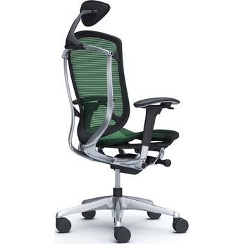 コンテッサセコンダ、可動肘、可動ヘッド、座メッシュ、ハンガー無、ランバー無、ブラックB、ポリッシュ、脚ポリッシュ、ウレタン オカムラ(岡村製作所)