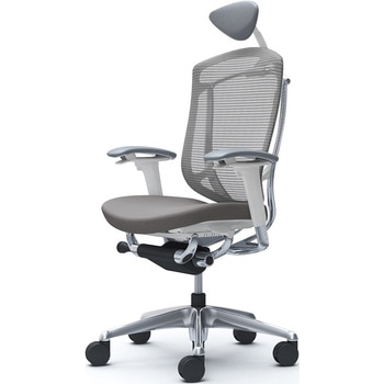 コンテッサセコンダ、可動肘、可動ヘッド、座クッション、ハンガー無、ランバー無、ホワイトB、ポリッシュ、脚ポリッシュ、ウレタン オカムラ(岡村製作所)