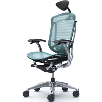 CC4AXS FPG6 コンテッサセコンダ、固定肘、可動ヘッド、座メッシュ、ハンガー無、ランバー付、ブラックB、ポリッシュ、脚ポリッシュ、ウレタン オカムラ(岡村製作所) 62583589