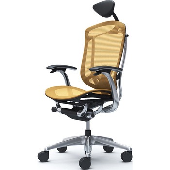 CC4AXS FPH9 コンテッサセコンダ、固定肘、可動ヘッド、座メッシュ、ハンガー無、ランバー付、ブラックB、ポリッシュ、脚ポリッシュ、ウレタン オカムラ(岡村製作所) 62583659