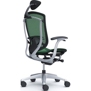 コンテッサセコンダ、固定肘、可動ヘッド、座メッシュ、ハンガー無、ランバー付、ブラックB、シルバー、脚シルバー、ウレタン オカムラ(岡村製作所)