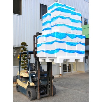 リサイクル原料使用 発泡スチロールパレット リパレ(1100×1100×150mm) - ホワイトバリーン
