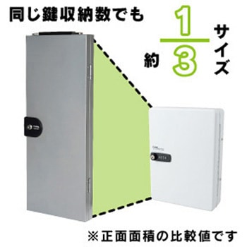 キーボックス ダイヤル錠タイプ ホワイト 80個収納 カール事務器