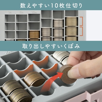ポータブルキャッシュケース ピンク カール事務器
