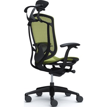 コンテッサセコンダ、固定肘、可動ヘッド、座メッシュ、ハンガー付、ランバー付、ブラックB、ブラック、脚ブラック、ウレタン オカムラ(岡村製作所)