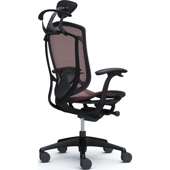 コンテッサセコンダ、固定肘、可動ヘッド、座メッシュ、ハンガー付、ランバー付、ブラックB、ブラック、脚ブラック、ウレタン オカムラ(岡村製作所)