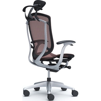 コンテッサセコンダ、固定肘、可動ヘッド、座メッシュ、ハンガー付、ランバー無、ブラックB、シルバー、脚シルバー、ウレタン オカムラ(岡村製作所)