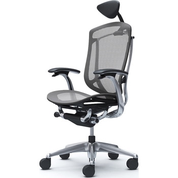 CC4AXR FPH2 コンテッサセコンダ、固定肘、可動ヘッド、座メッシュ、ハンガー無、ランバー無、ブラックB、ポリッシュ、脚ポリッシュ、ウレタン オカムラ(岡村製作所) 62586705