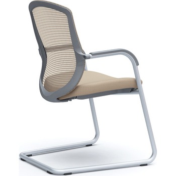 コンテッサセコンダ ゲストチェア，カンチ脚，シルバー塗装脚，グレーボディ オカムラ(岡村製作所)