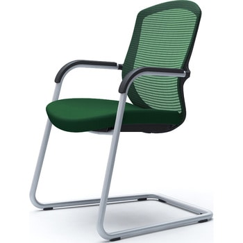 コンテッサセコンダ ゲストチェア，カンチ脚，シルバー塗装脚，ブラックボディ オカムラ(岡村製作所)