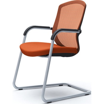 コンテッサセコンダ ゲストチェア，カンチ脚，シルバー塗装脚，ブラックボディ オカムラ(岡村製作所)