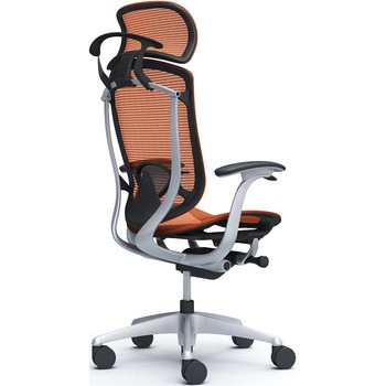 コンテッサセコンダ、固定肘、固定ヘッド、座メッシュ、ハンガー付、ランバー付、ブラックB、シルバー、脚シルバー、ウレタン オカムラ(岡村製作所)