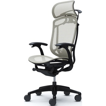 コンテッサセコンダ、固定肘、固定ヘッド、座メッシュ、ハンガー付、ランバー付、ブラックB、ブラック、脚ブラック、ウレタン オカムラ(岡村製作所)